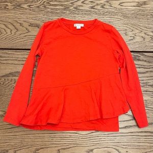 Crewcuts Girls 6/7 Bright Red Orange Shirt